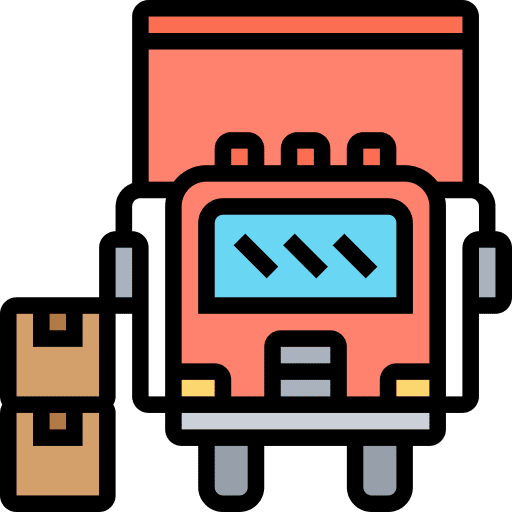 Container truck delivery truck cargo truck container icon