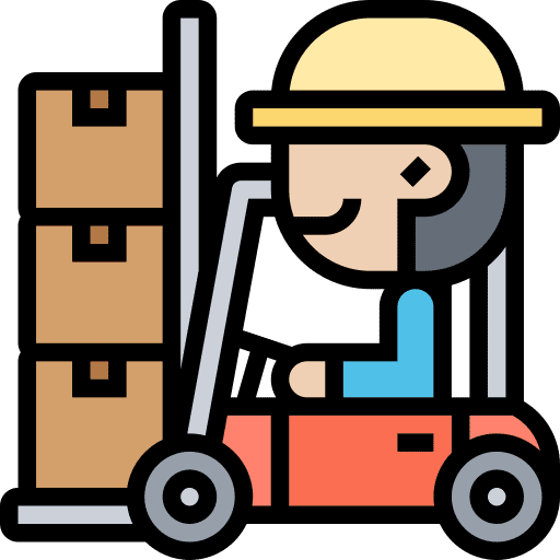 Forklift forklift freight package icon