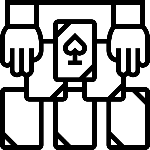 Card gaming shuffle card icon