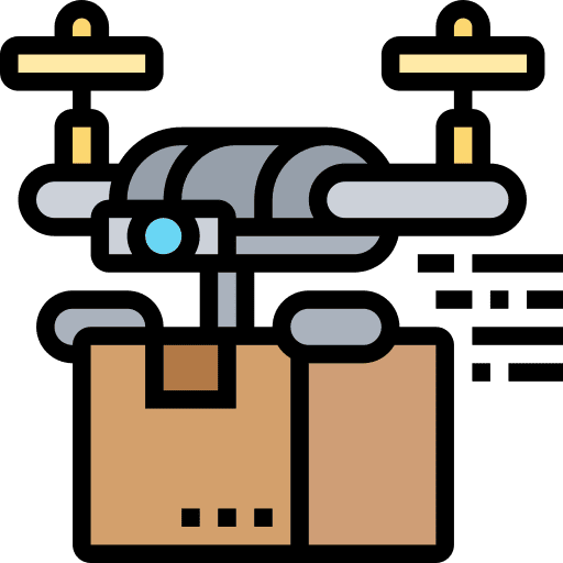 Drone delivery electronics camera aircraft icon Drone delivery electronics camera aircraft icon