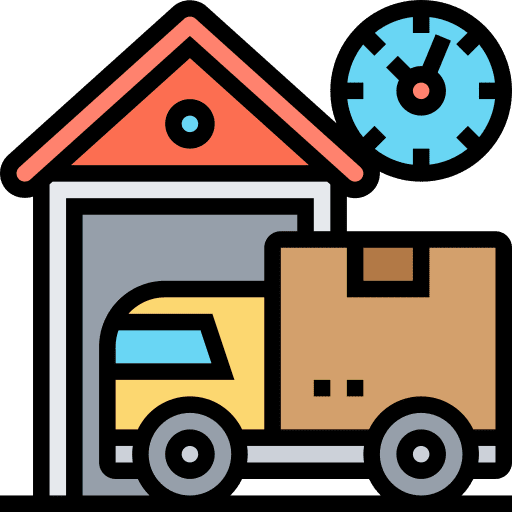 Fast delivery cargo truck delivery truck clock icon Fast delivery cargo truck delivery truck clock icon