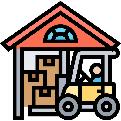 Warehouse storage stock parcel icon Warehouse storage stock parcel icon