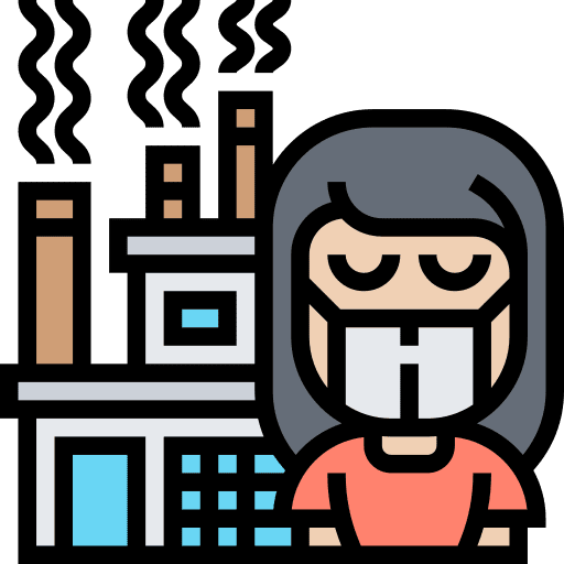 Air pollution industry manufacturing factory icon Air pollution industry manufacturing factory icon