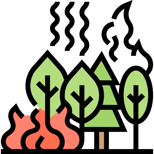 Forest air pollution forest pollution icon