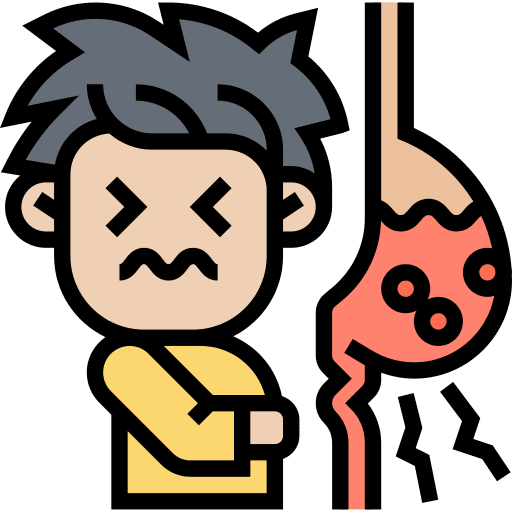 Gastric stomach healthcare and medical digestion icon