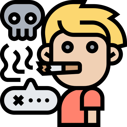 Smoking man allergy cigarette icon Smoking man allergy cigarette icon