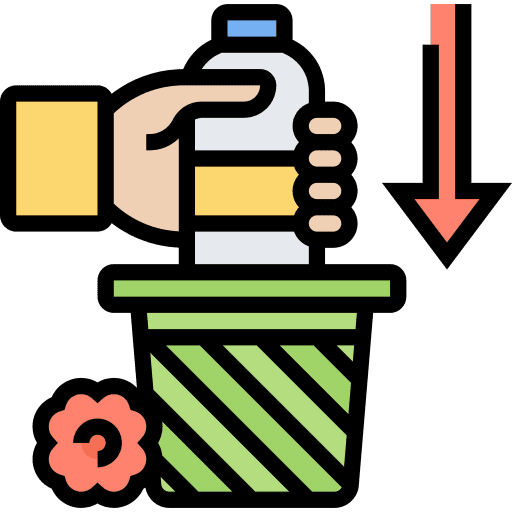 Trash disposal trash waste icon