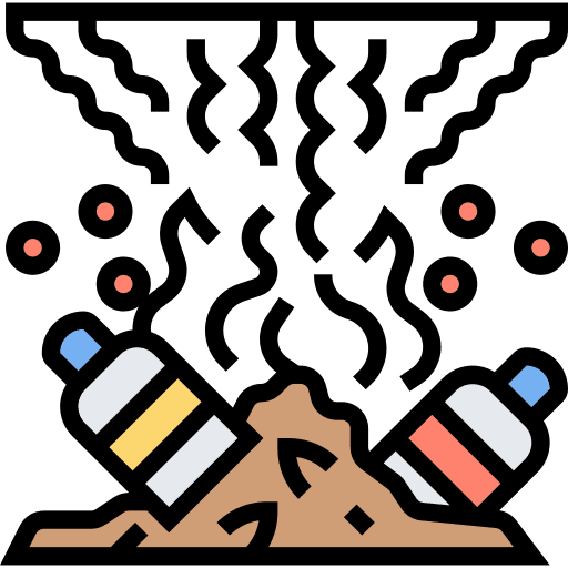 Burning bonfire waste smoke icon Burning bonfire waste smoke icon