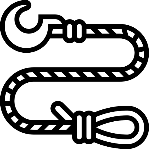 Rope hiking tool construction and tools icon