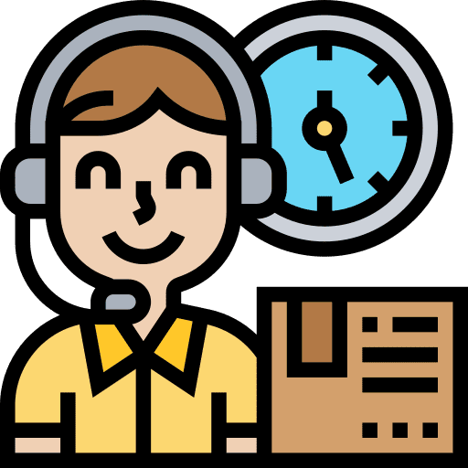Call center service box packaging icon Call center service box packaging icon
