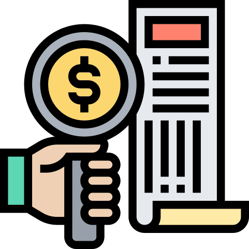 Receipt logistics commerce and shopping receipt icon
