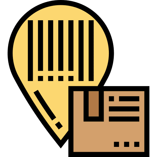 Tracking number scan products package icon Tracking number scan products package icon