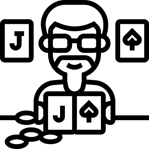 Blackjack ace casino chip game icon