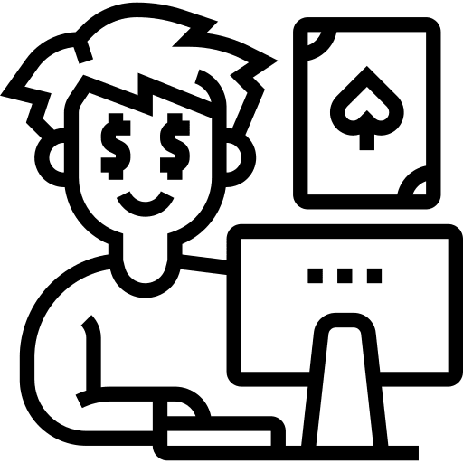 Casino poker addiction computer icon