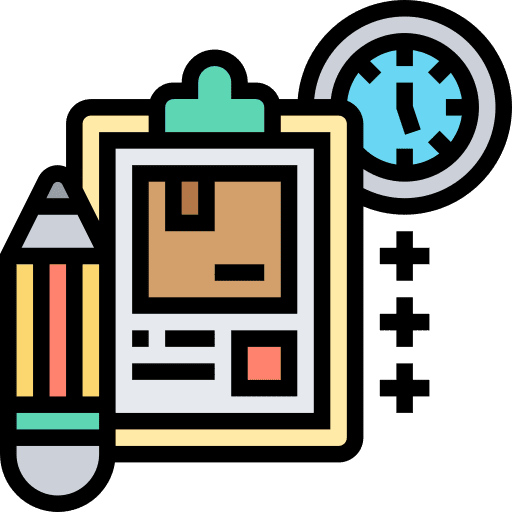 Checklist package delivery box order icon Checklist package delivery box order icon