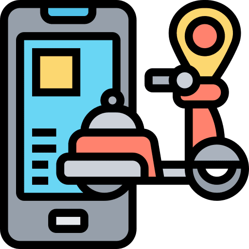 Food delivery mobile food delivery service icon Food delivery mobile food delivery service icon