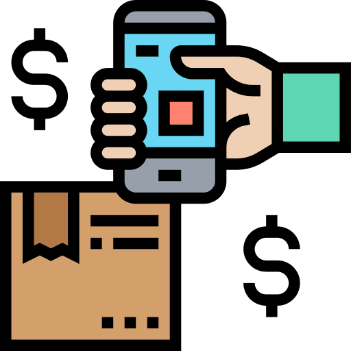 Mobile payment box smartphone online payment icon Mobile payment box smartphone online payment icon
