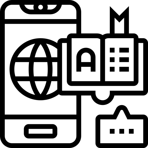 Vocabulary vocabulary dictionary language icon
