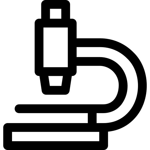 Microscope education research lab icon