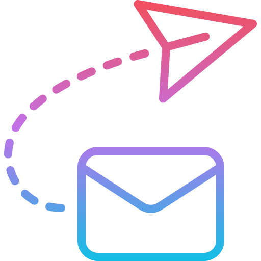 Send data envelope mail send data icon