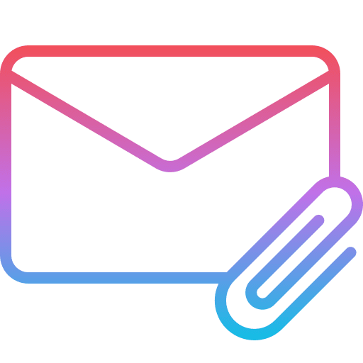 Attached file envelope note contents icon