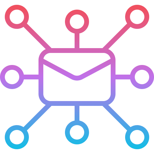 Connection mail message content icon