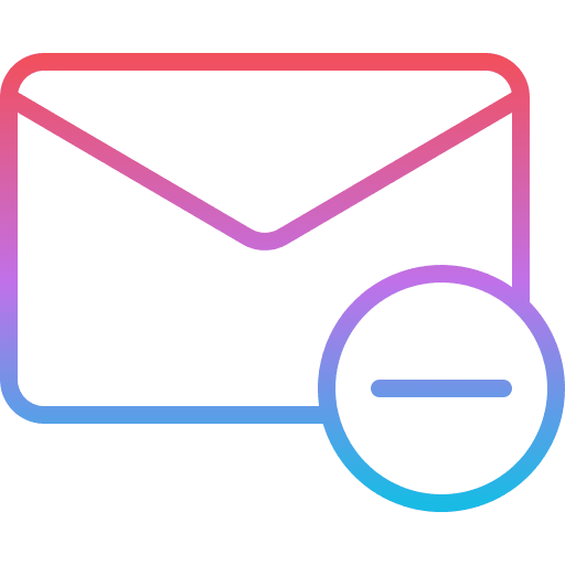 Delete unsubscribe content mail icon