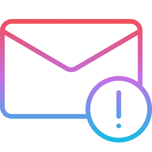 Spam spam spam alert message icon