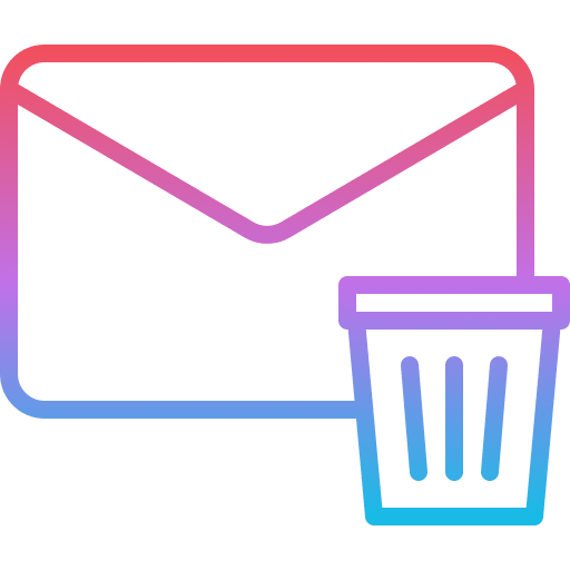 Trash message note email icon