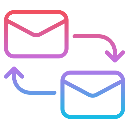 Conversation connected mail envelope icon