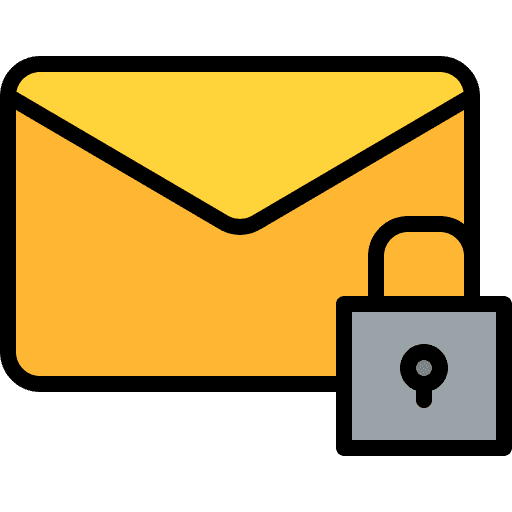 Encrypted encrypted mail note icon