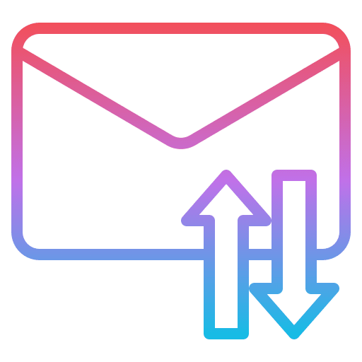 Sorting mail note content icon