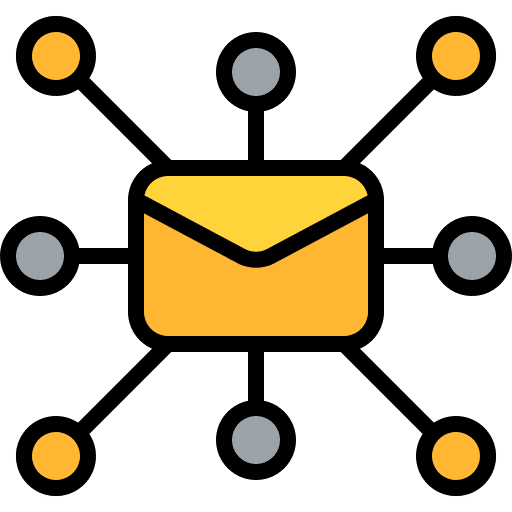 Connection mail note communications icon Connection mail note communications icon