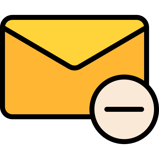 Delete unsubscribe message communications icon Delete unsubscribe message communications icon