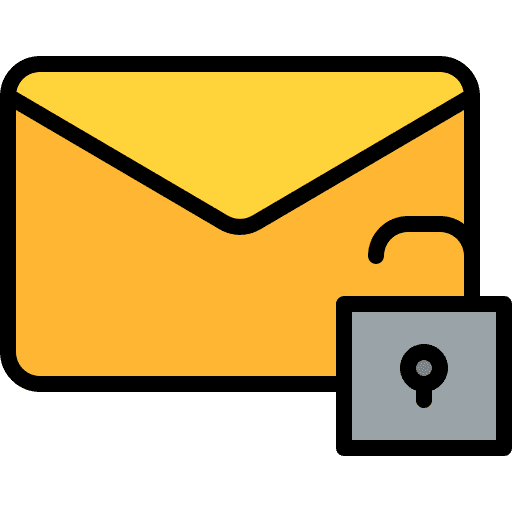 Unlocked envelope content mail icon Unlocked envelope content mail icon