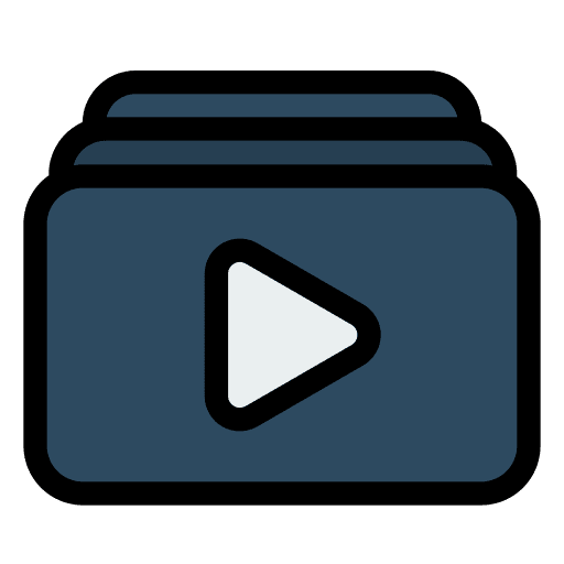 Footage video files video music and multimedia icon