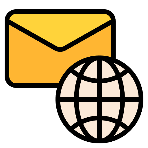 Global communication note message envelope icon Global communication note message envelope icon