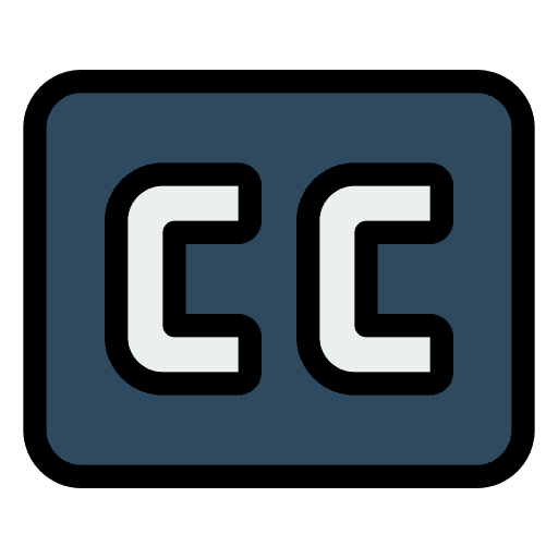Subtitles music and multimedia video close icon Subtitles music and multimedia video close icon