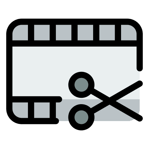 Trim music and multimedia video production trim icon Trim music and multimedia video production trim icon