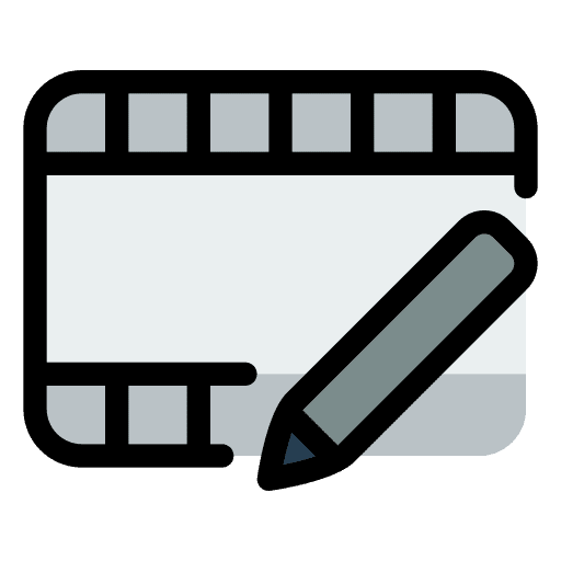 Editing music and multimedia production video production icon Editing music and multimedia production video production icon