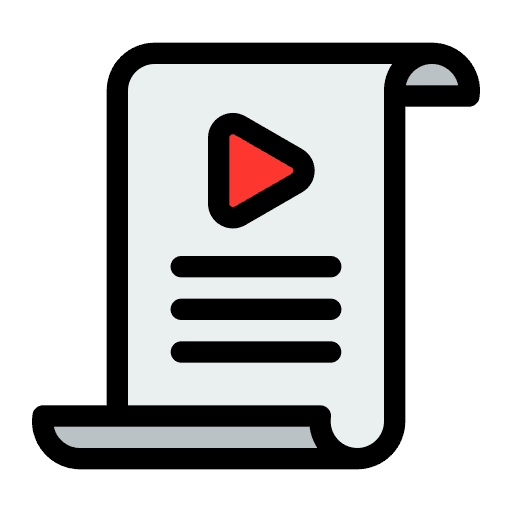 Script writting video script icon Script writting video script icon