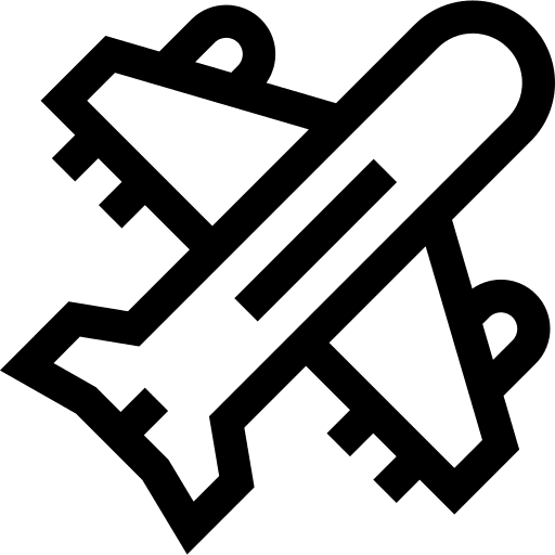 Airplane travel airport transportation icon