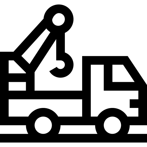 Crane truck transportation construction tow truck icon