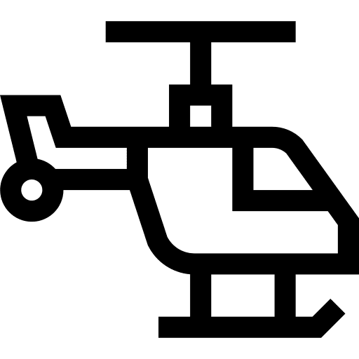Helicopter chopper transportation fly icon