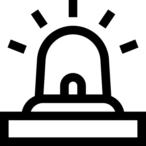 Siren security warning alert icon
