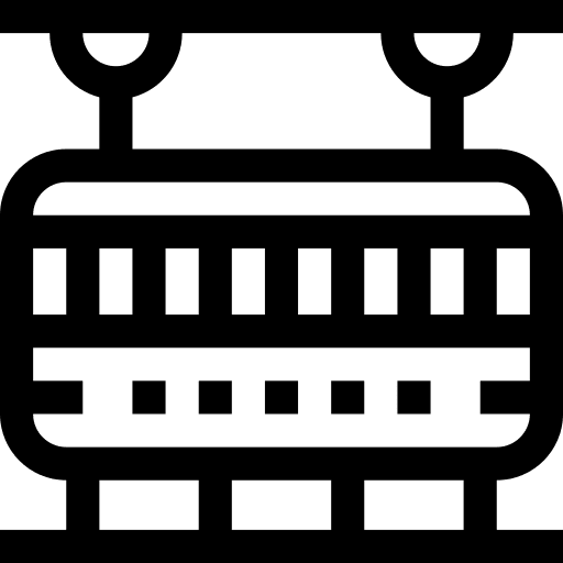 Tram transportation tramway wagon icon