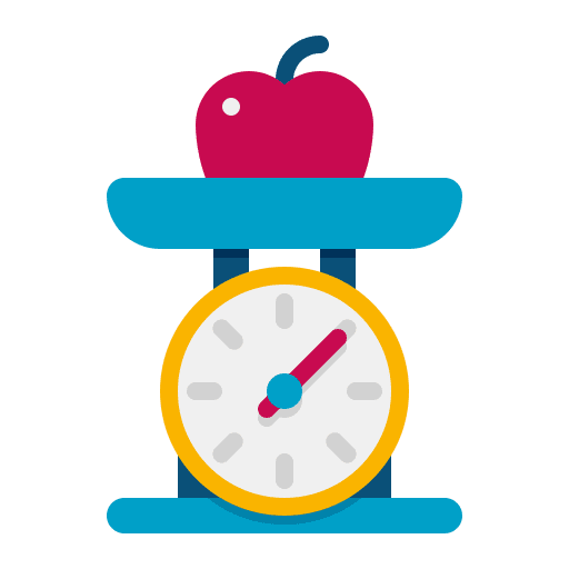 Food scale weight scale balance weight icon