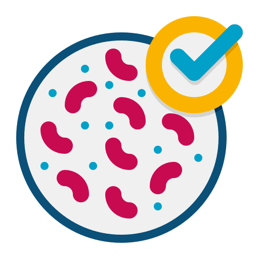 Probiotics bacteria medical education icon