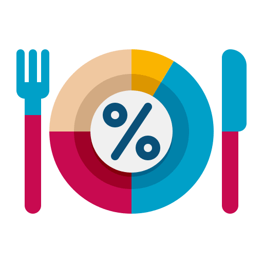 Balanced diet healthy food meal food and restaurant icon