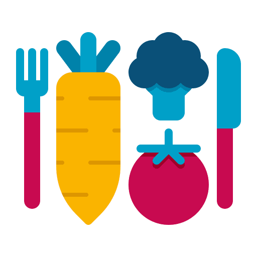 Raw vegetables raw meal icon